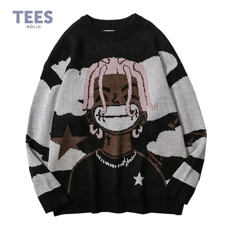y2k Rapper Knitted Sweater Men Ugly Jumper Hip Hop Winter Cartoon Oversized Jersey Harajuku Streetwear Pullover Women Sweaters
y2k Rapper Knitted Sweater Men Ugly Jumper Hip Hop Winter Cartoon Oversized Jersey Harajuku Streetwear Pullover Women Sweaters