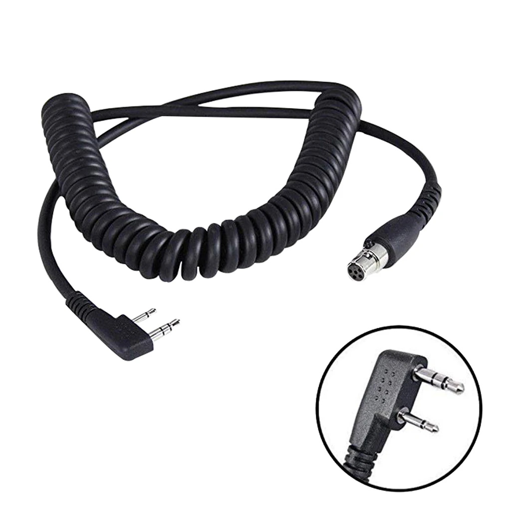 Replacement for Kenwood HYT Baofeng Relm Handheld Radios Headsets Rugged Radios CC-Ken 2-Pin to 5-Pin Coil Cord Cable
Replacement for Kenwood HYT Baofeng Relm Handheld Radios Headsets Rugged Radios CC-Ken 2-Pin to 5-Pin Coil Cord Cable