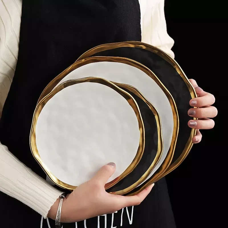 Nordic Black Ceramic Plate Fruit Salad Dessert Christmas Plates Display Dish Porcelain Dinner Sets Party Round Trays Decorative
Nordic Black Ceramic Plate Fruit Salad Dessert Christmas Plates Display Dish Porcelain Dinner Sets Party Round Trays Decorative