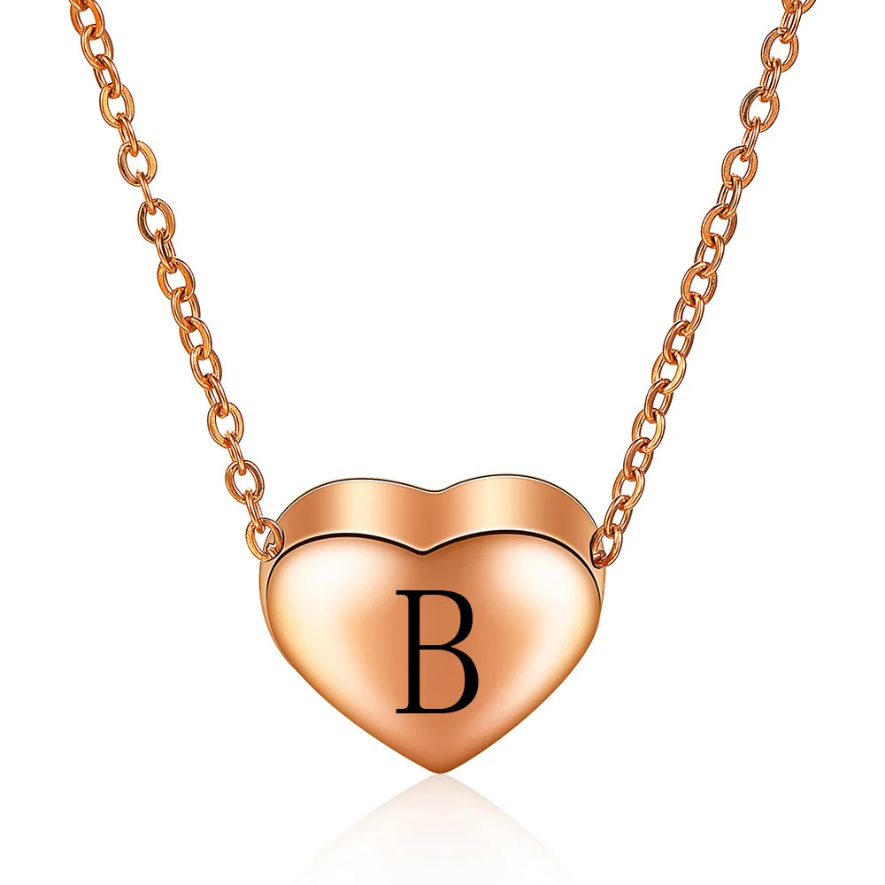 Gold Color Luxury A-Z Letter Heart Pendant Titanium Stainless Steel Choker Necklace Women's Party Sweater Chain
Gold Color Luxury A-Z Letter Heart Pendant Titanium Stainless Steel Choker Necklace Women's Party Sweater Chain