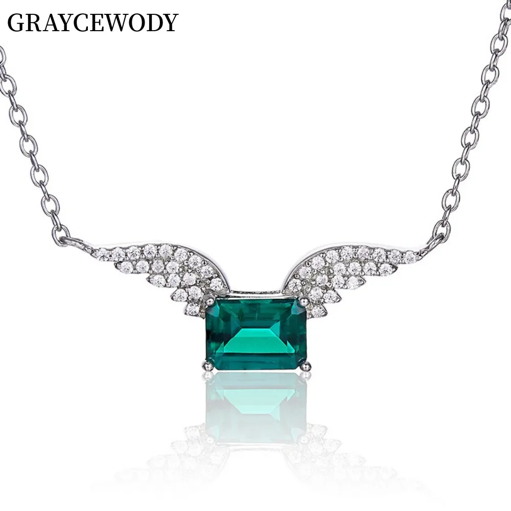 2023 Angel Wings Personalized New Jewelry, Sterling Silver 925 Green Zircon Women's Necklace, Cocktail Dinner Salon Ball Style
2023 Angel Wings Personalized New Jewelry, Sterling Silver 925 Green Zircon Women's Necklace, Cocktail Dinner Salon Ball Style