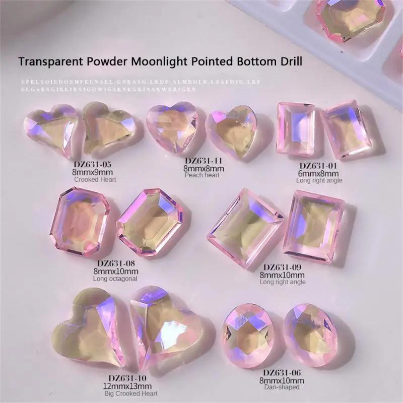 New Transparent Pink Moonlight Pointed Diamond Explosive Flash Immortal Twisted Heart Butterfly Long Right Angle Nail Ornament
New Transparent Pink Moonlight Pointed Diamond Explosive Flash Immortal Twisted Heart Butterfly Long Right Angle Nail Ornament