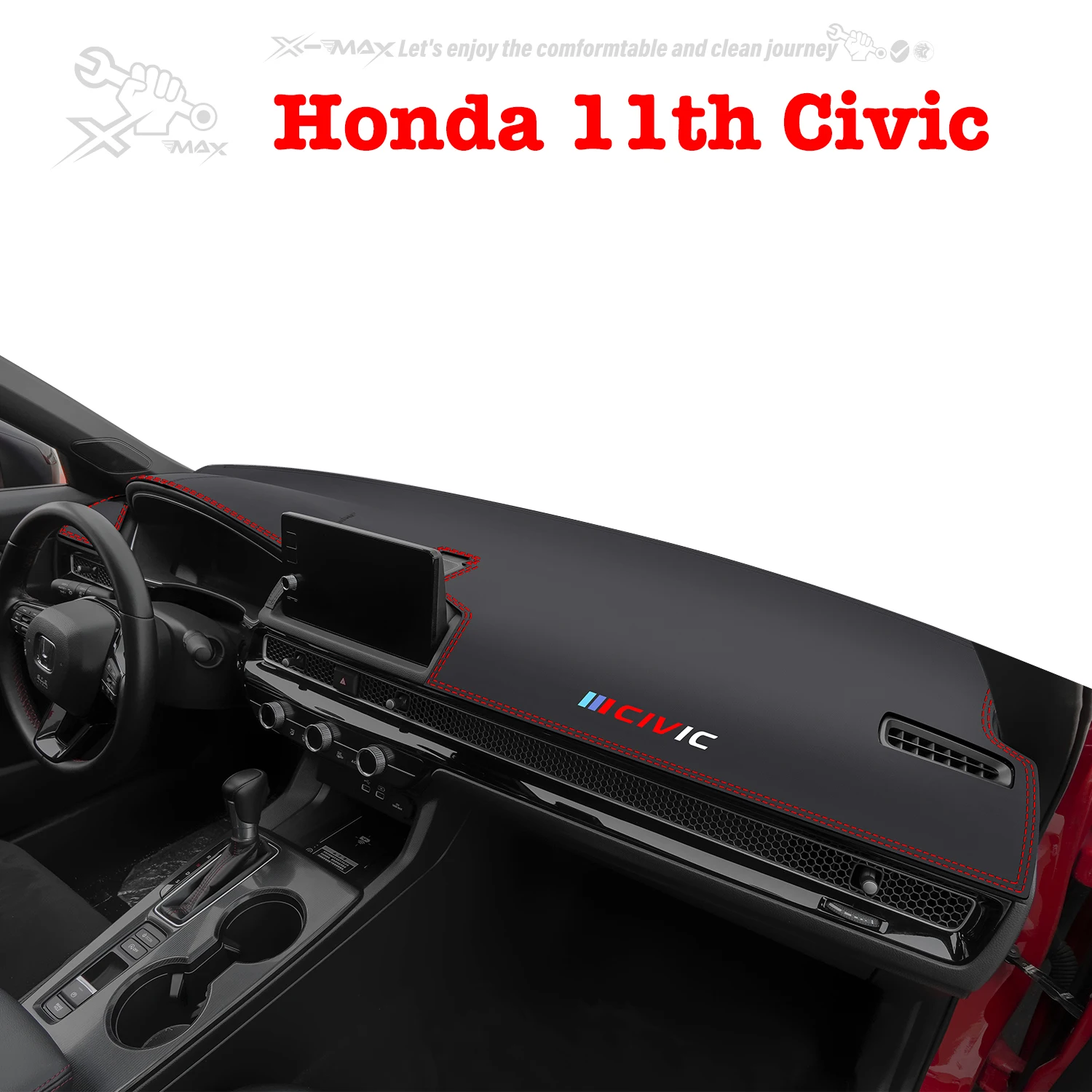 Коврик для приборной панели автомобиля с левым рулем Honda 8-11th Civic 2006-24