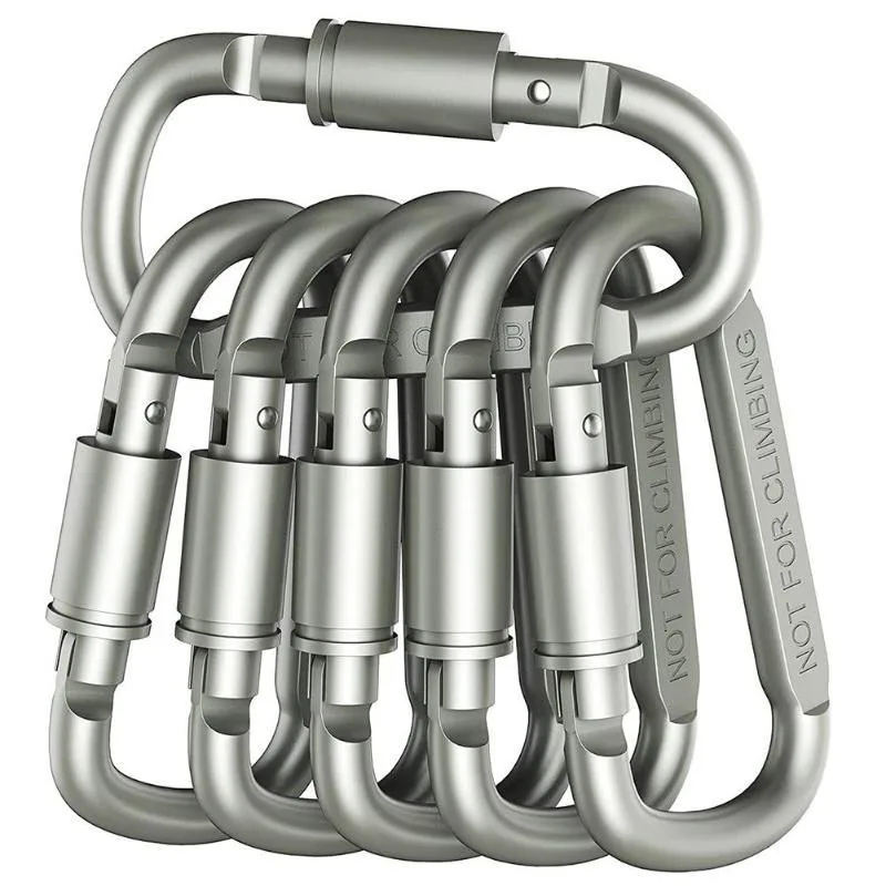 6Pcs Backpack Carabiner Keychain Outdoor Camping Tools Hiking Aluminum Alloy D-ring Snap Clip Lock Buckle Army Carabiner Hanging
6Pcs Backpack Carabiner Keychain Outdoor Camping Tools Hiking Aluminum Alloy D-ring Snap Clip Lock Buckle Army Carabiner Hanging