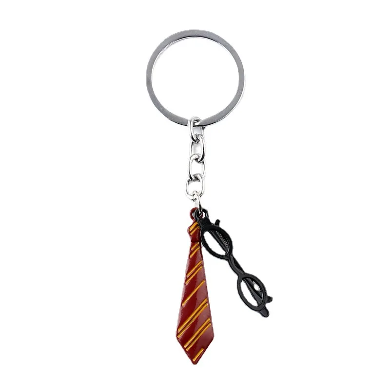 Harries Tie Glasses Keychain Potters Pendant Creative Metal Keychain Car Bag Hanging Ornaments Wholesale Custom 
Harries Tie Glasses Keychain Potters Pendant Creative Metal Keychain Car Bag Hanging Ornaments Wholesale Custom