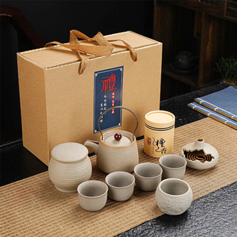 Chinese Stoneware Tea Set Gift Box Set Ceramic Travel Kung Fu Tea Set Incense Road Gifts Household Handle Pot Tea Set
Chinese Stoneware Tea Set Gift Box Set Ceramic Travel Kung Fu Tea Set Incense Road Gifts Household Handle Pot Tea Set