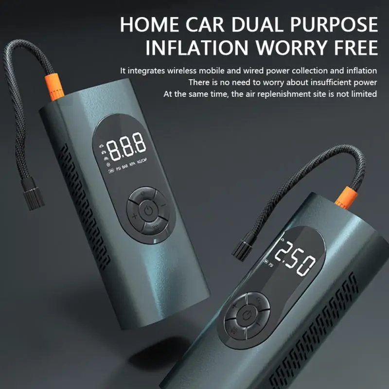 Mini Car Inflatable Pump Wireless Car Tyre Pump Digital Display Rechargeable Car Air Compressor Auto Inflator Pump For BMW
Mini Car Inflatable Pump Wireless Car Tyre Pump Digital Display Rechargeable Car Air Compressor Auto Inflator Pump For BMW