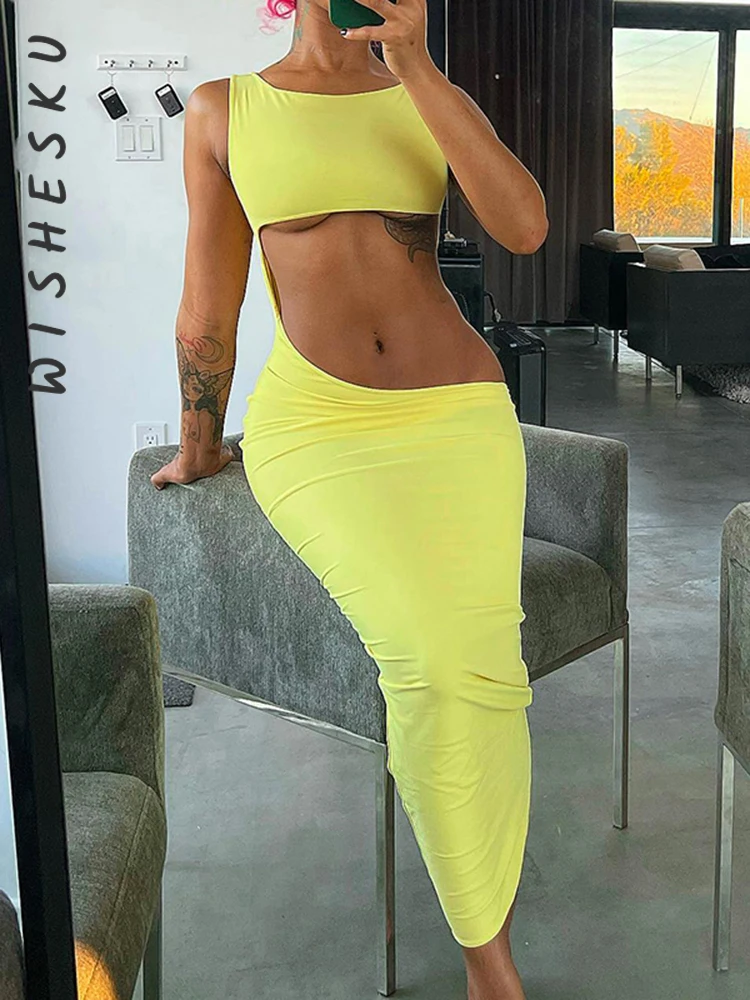 Sexy O Neck Sleeveless Cut Out Bodycon Maxi Dress Women Solid Color Punk Grunge Clothes 2022 Summer Harajuku Boho Vestidos
Sexy O Neck Sleeveless Cut Out Bodycon Maxi Dress Women Solid Color Punk Grunge Clothes 2022 Summer Harajuku Boho Vestidos