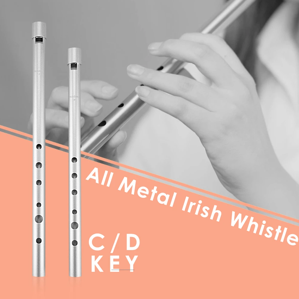 Irish Whistle Flute C/D Key Penny Whistle 6 Holes Flute Aluminum Alloy Integrated Blowing Nozzle Woodwind Instruments
Irish Whistle Flute C/D Key Penny Whistle 6 Holes Flute Aluminum Alloy Integrated Blowing Nozzle Woodwind Instruments