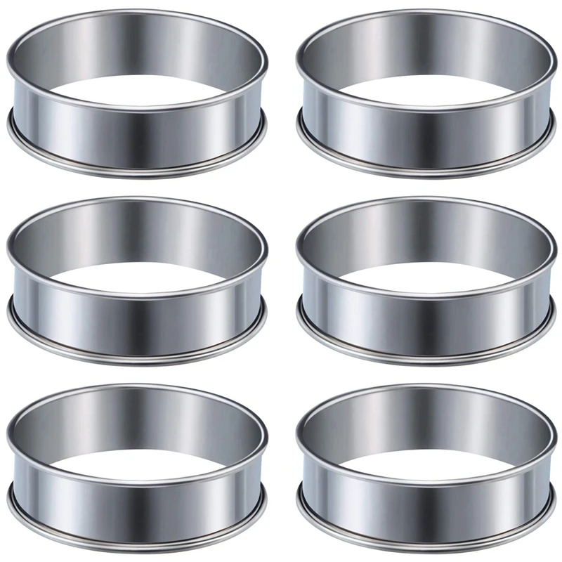 24 Pieces Muffin Tart Rings Double Rolled Tart Ring Stainless Steel Muffin Rings Metal Round Ring Mold For Food Making
24 Pieces Muffin Tart Rings Double Rolled Tart Ring Stainless Steel Muffin Rings Metal Round Ring Mold For Food Making