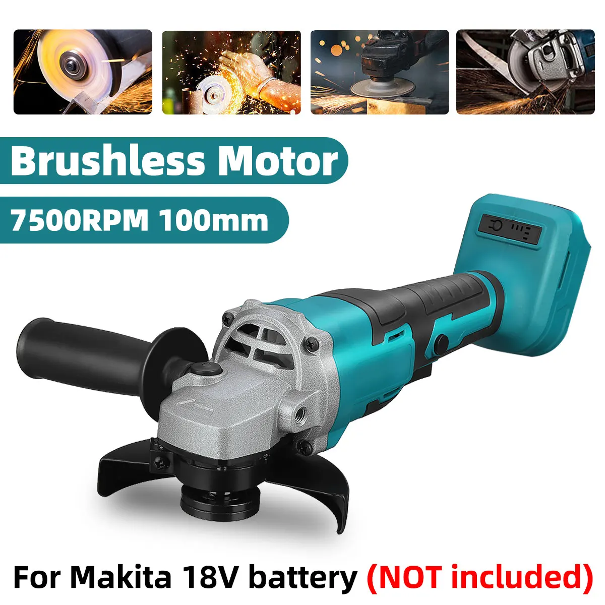 18V 100mm 7500RPM Brushless Cordless Impact Angle Grinder for Makita 18V Battery DIY Power Tool Cutting Machine Polisher 
18V 100mm 7500RPM Brushless Cordless Impact Angle Grinder for Makita 18V Battery DIY Power Tool Cutting Machine Polisher