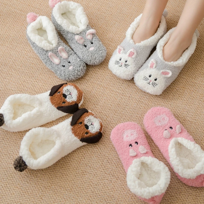 Women Winter Cozy Warm Fuzzy Plush Lined Slipper Boat Socks Cartoon Animal House Indoor Booties Foot Warmer with drop shipping
Women Winter Cozy Warm Fuzzy Plush Lined Slipper Boat Socks Cartoon Animal House Indoor Booties Foot Warmer with drop shipping