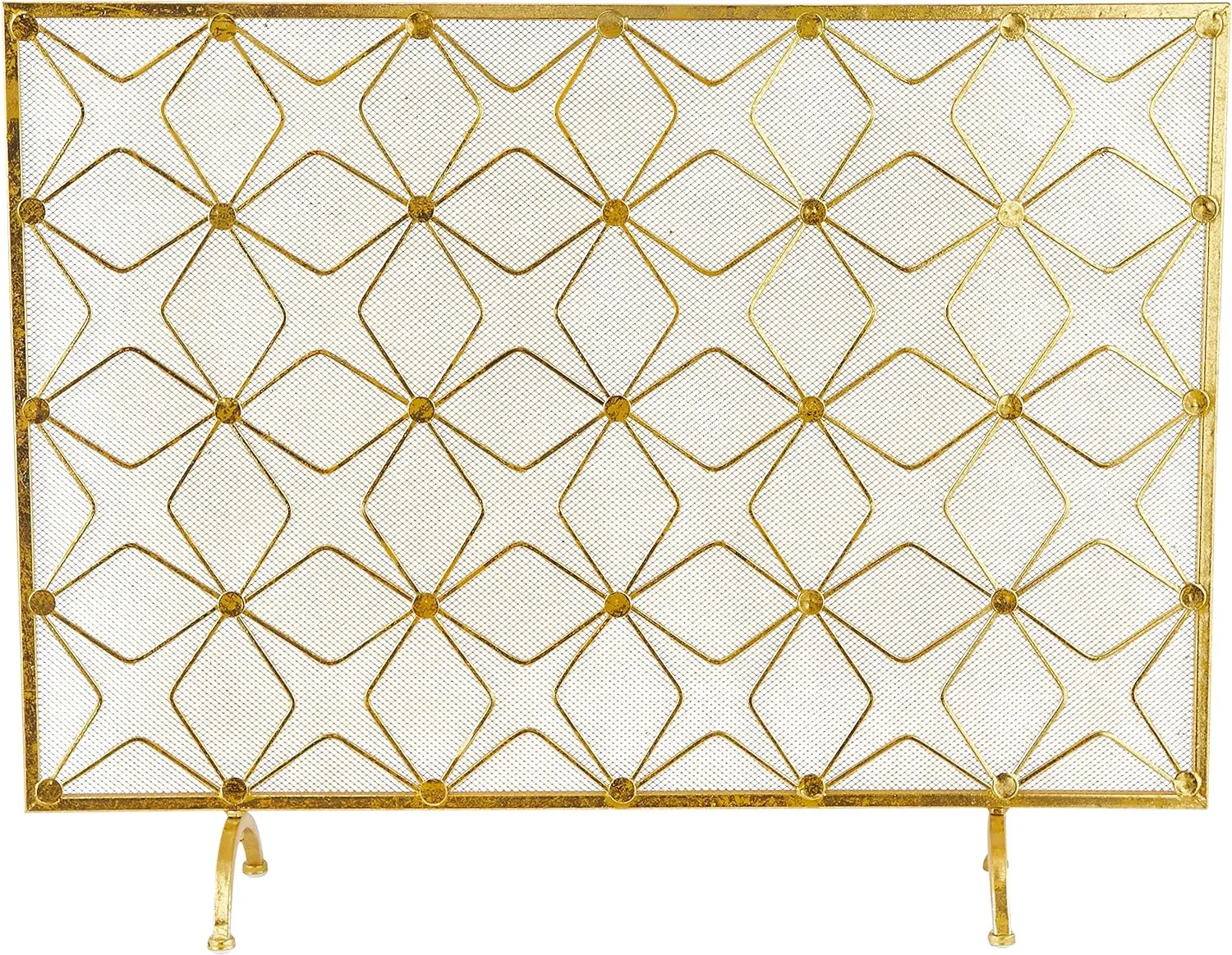 Каминный экран с геометрическим рисунком звезды, с сеткой, 38x9x28 дюймов, золотистый
Каминный экран с геометрическим рисунком звезды, с сеткой, 38x9x28 дюймов, золотистый