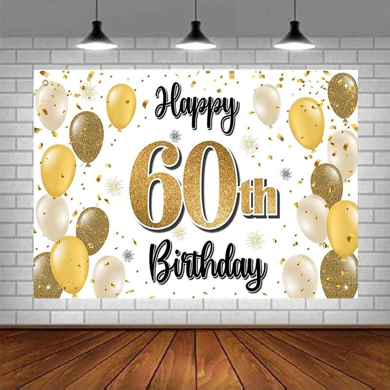 Photography Backdrop 60th Birthday Banner Cheers To Home Wall Photoprop Party Decorations Balloons Fireworks Background
Photography Backdrop 60th Birthday Banner Cheers To Home Wall Photoprop Party Decorations Balloons Fireworks Background