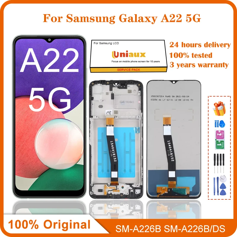 6.6" New Original Display For Samsung Galaxy A22 5G A226 LCD Display Touch Screen Digitizer Assembly Replacement SM-A226B LCD
6.6" New Original Display For Samsung Galaxy A22 5G A226 LCD Display Touch Screen Digitizer Assembly Replacement SM-A226B LCD