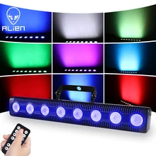 ALIEN 8 LED RGBW 4IN1 DMX Wall Wash Lamp DJ Disco Party Stage Light Effect for Dance Bar Holiday Wedding Xmas Halloween Decorate