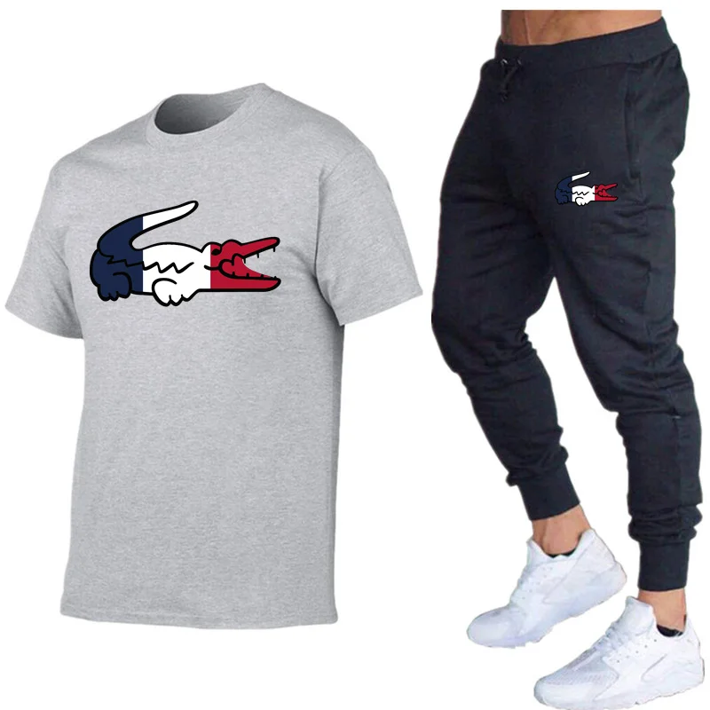 Casual Men's Suit Sportswear Summer Men's Suit Two Piece T-Shirt Brand Tracksuit Men's Short Sleeve Sports Suit
Casual Men's Suit Sportswear Summer Men's Suit Two Piece T-Shirt Brand Tracksuit Men's Short Sleeve Sports Suit