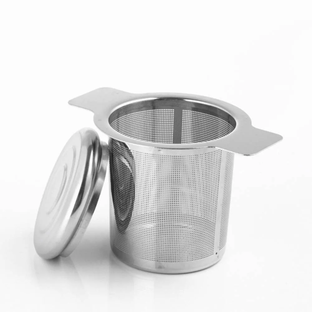 Tea Infuser With Lid Stainless Steel Metal Cup Strainer Loose Leaf Filter Double Handles Mesh Tea Infuser
Tea Infuser With Lid Stainless Steel Metal Cup Strainer Loose Leaf Filter Double Handles Mesh Tea Infuser