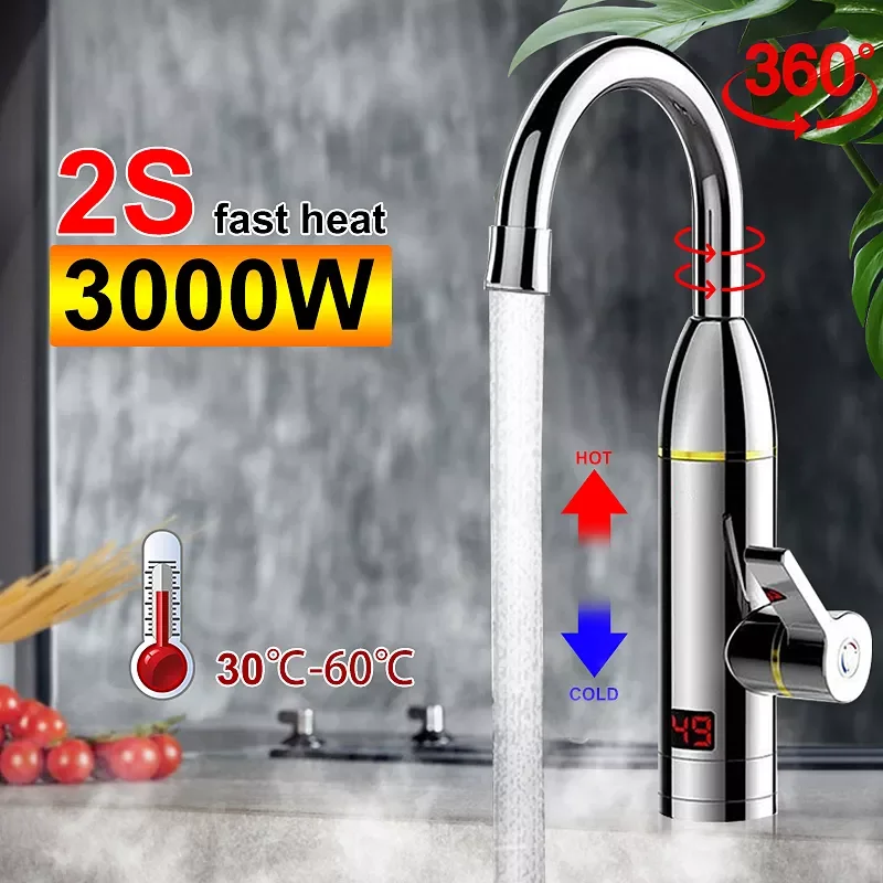 220V 3000W Kitchen Instant Heating Faucet Heater Hot Cold Dual-Use Tankless Water Quickly Heating Tap Shower with LED Display
220V 3000W Kitchen Instant Heating Faucet Heater Hot Cold Dual-Use Tankless Water Quickly Heating Tap Shower with LED Display
