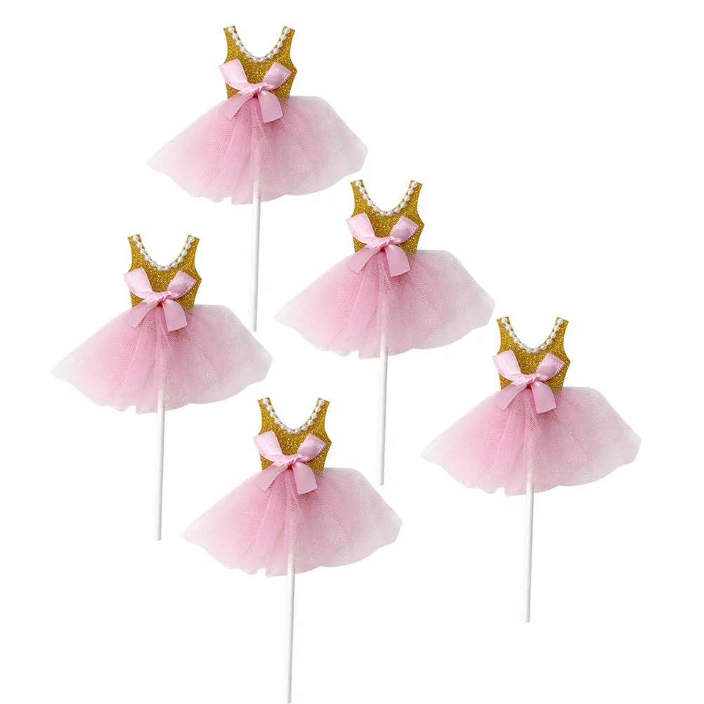 

Cupcake Party Supplies Ballet Ballerina Topper Picks Birthday Girlsdecorations Decor Decoration Gold Pearl Accessories