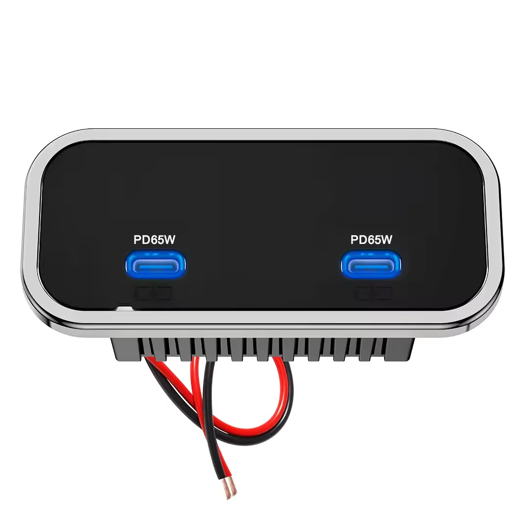 Панель автомобильного зарядного устройства 130 Вт, два порта USB C PD3.0 мощностью 65 Вт, розетка для быстрой зарядки автомобиля, розетка для быстрого зарядного устройства для 12 В/24 В, лодки, грузовика, автобуса
Панель автомобильного зарядного устройства 130 Вт, два порта USB C PD3.0 мощностью 65 Вт, розетка для быстрой зарядки автомобиля, розетка для быстрого зарядного устройства для 12 В/24 В, лодки, грузовика, автобуса