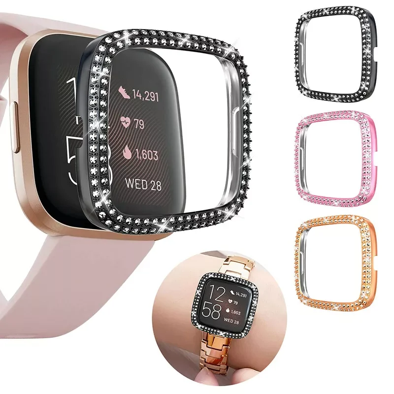 Watch Cover Case Scratchproof Screen Protector Crystal Rhinestone Bumper PC Protective Cover Cases For Fitbit Versa 2
Watch Cover Case Scratchproof Screen Protector Crystal Rhinestone Bumper PC Protective Cover Cases For Fitbit Versa 2