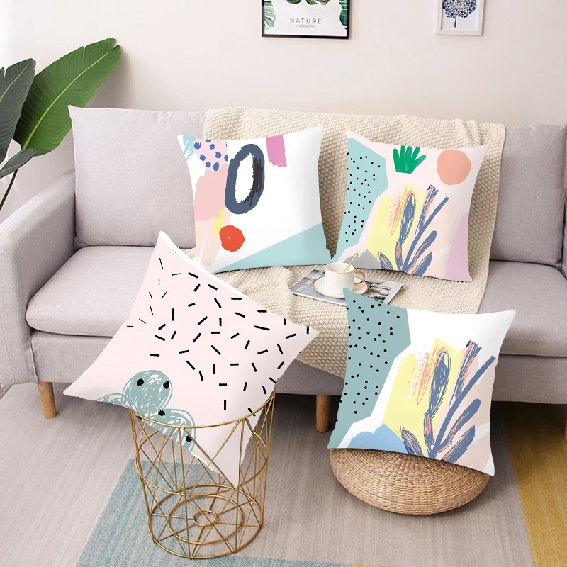 Geometric printing polyester square pillow cushion cover car sofa office chair pillowcase simple home decoration ornaments
Geometric printing polyester square pillow cushion cover car sofa office chair pillowcase simple home decoration ornaments