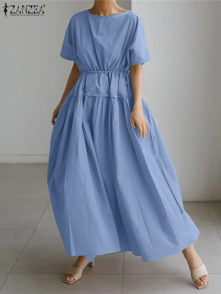 Casual Beach Long Dresses ZANZEA Summer Short Sleeve Vestido 2022 Fashion OL Solid Maxi Kaftan Elegant Dress For Women Oversized
Casual Beach Long Dresses ZANZEA Summer Short Sleeve Vestido 2022 Fashion OL Solid Maxi Kaftan Elegant Dress For Women Oversized