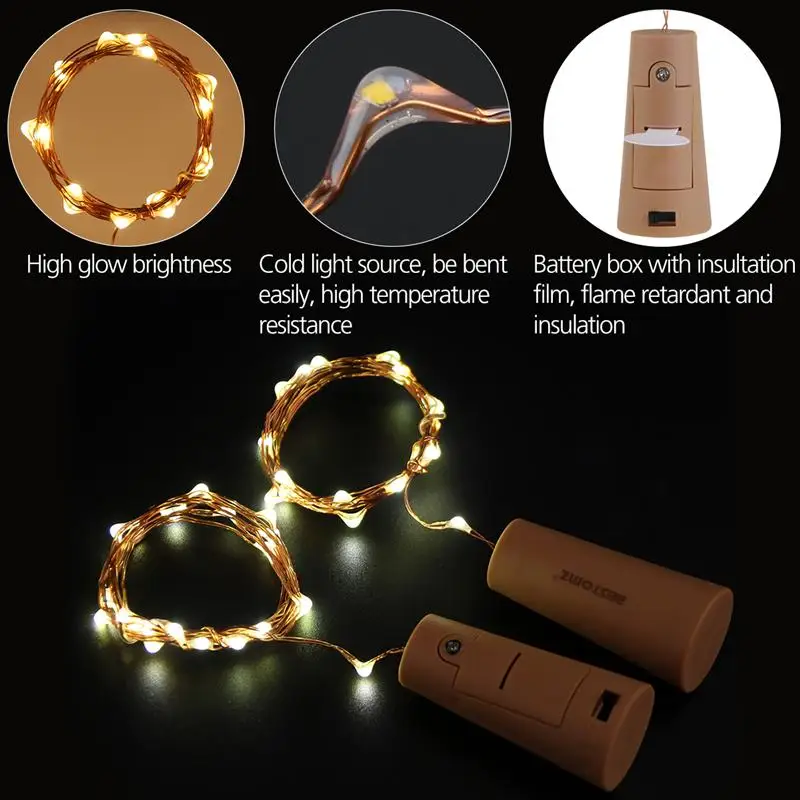6pcs/Set Copper Wire Cork Shape String Lights Starry Light Night Fairy String Light Christmas Wedding Halloween String Lights
6pcs/Set Copper Wire Cork Shape String Lights Starry Light Night Fairy String Light Christmas Wedding Halloween String Lights