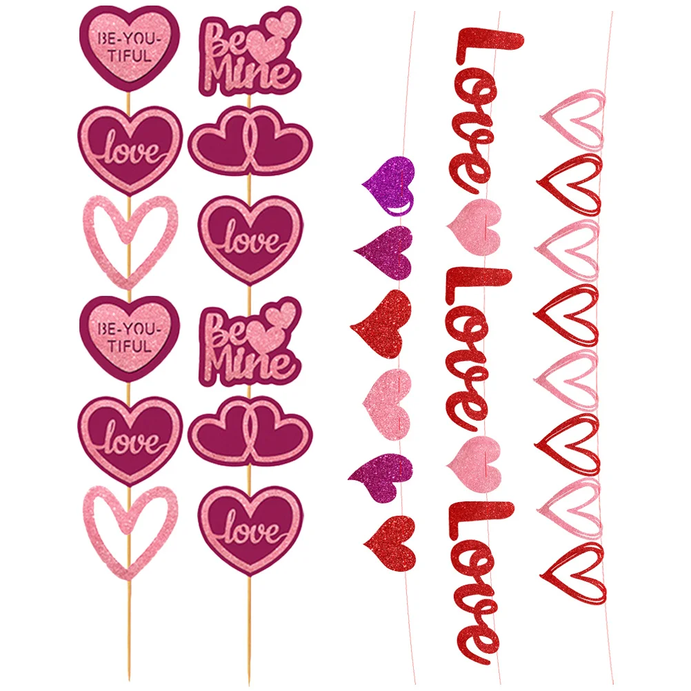 Valentine Day S Banner Party Heart Decoration Hanging Flag Pattern Love Toppers String Cupcake Banners Glitter Decor Garland
Valentine Day S Banner Party Heart Decoration Hanging Flag Pattern Love Toppers String Cupcake Banners Glitter Decor Garland