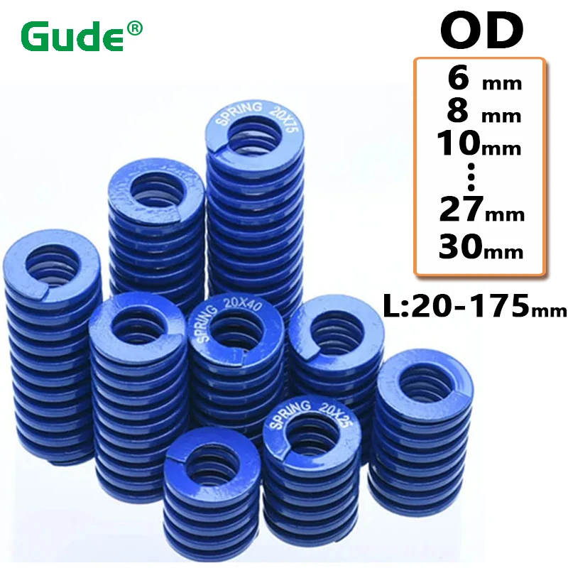 Пружины пресс-формы синие легированная сталь 6-30мм 20-300мм
Пружины пресс-формы синие легированная сталь 6-30мм 20-300мм