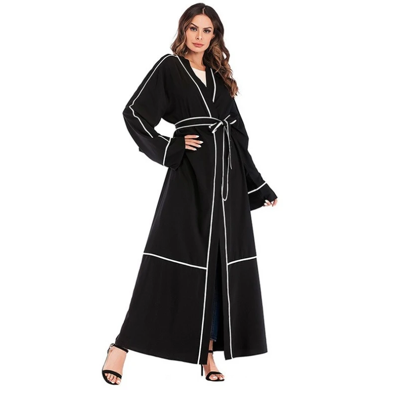 Muslim Abaya Maxi Dress Striped Cardigan Tunic Long Robe Gowns Jubah Kimono Ramadan Arab Islamic Prayer Turkish Worship Service
Muslim Abaya Maxi Dress Striped Cardigan Tunic Long Robe Gowns Jubah Kimono Ramadan Arab Islamic Prayer Turkish Worship Service