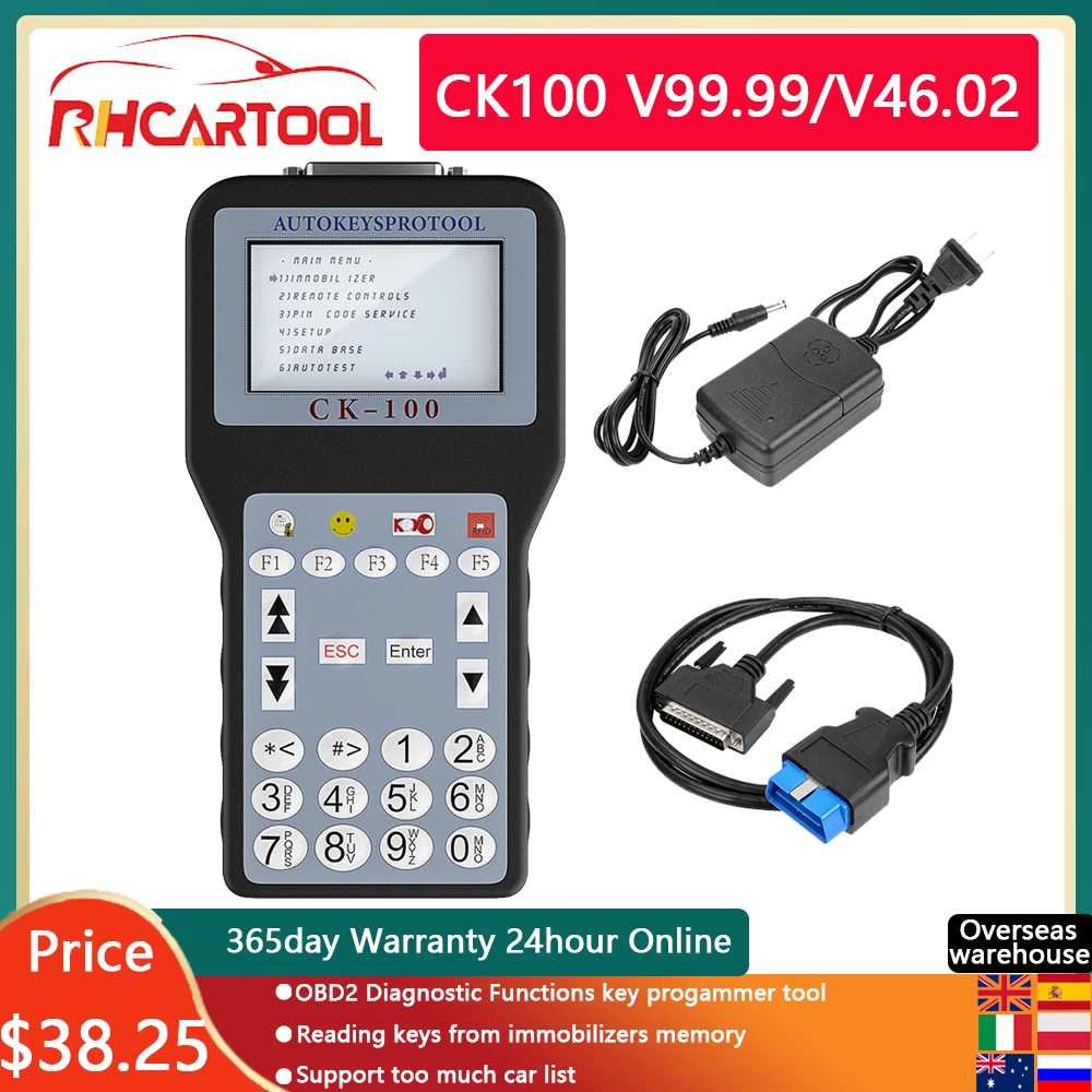 OBD2 Diagnostic Tool CK100 Key Programmer CK-100 V99.99/46.02 CK100 Key Programmer Auto Key Programmer with 1024 Tokens SBBPRO2
OBD2 Diagnostic Tool CK100 Key Programmer CK-100 V99.99/46.02 CK100 Key Programmer Auto Key Programmer with 1024 Tokens SBBPRO2