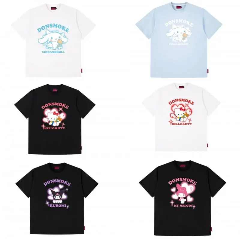 6Style Kawaii Sanrioed Anime Cinnamoroll My Melody Kuromi Kt Cat Cute Summer Girl Leisure Short Sleeve T-Shirt Birthday Gift 
6Style Kawaii Sanrioed Anime Cinnamoroll My Melody Kuromi Kt Cat Cute Summer Girl Leisure Short Sleeve T-Shirt Birthday Gift