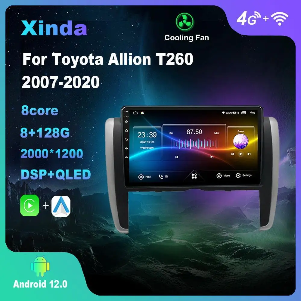Android 12.0 For Toyota Allion T260 2007-2020 Multimedia Player Auto Radio GPS Carplay 4G WiFi DSP Bluetooth
Android 12.0 For Toyota Allion T260 2007-2020 Multimedia Player Auto Radio GPS Carplay 4G WiFi DSP Bluetooth