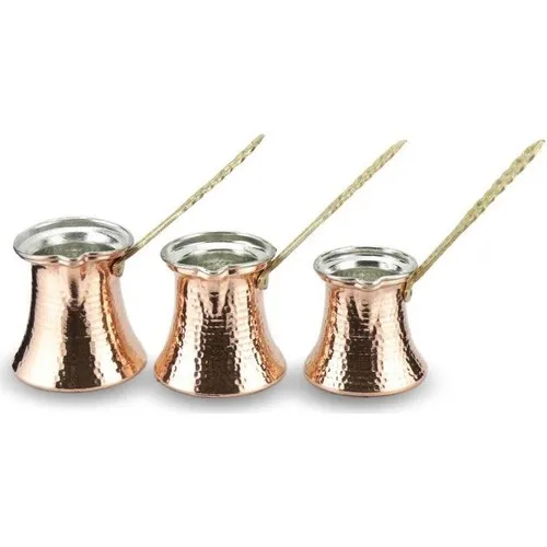 3 Pieces Turkish Coffee Pot Maker Copper Hand Hammered Ewer Vintage Jazzva Briki Coffee Pot Brass Handle Coffee Accessories
3 Pieces Turkish Coffee Pot Maker Copper Hand Hammered Ewer Vintage Jazzva Briki Coffee Pot Brass Handle Coffee Accessories
