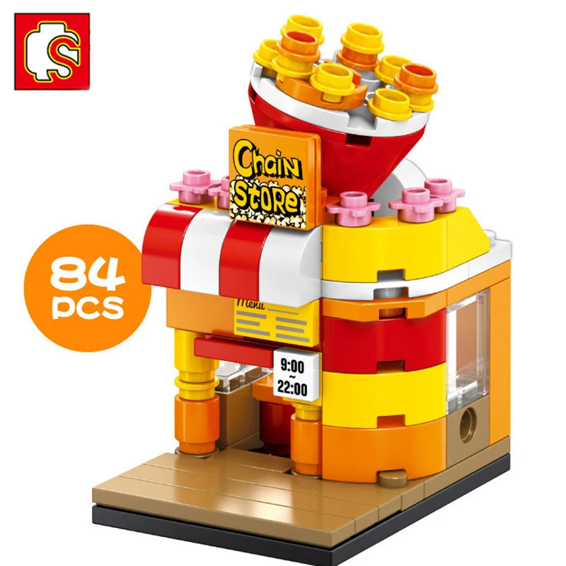 2022 City Mini Street Series Building Blocks BFruit French Fries Shop Candy House Gaming Room Building Bricks Child Toys Gifts
2022 City Mini Street Series Building Blocks BFruit French Fries Shop Candy House Gaming Room Building Bricks Child Toys Gifts