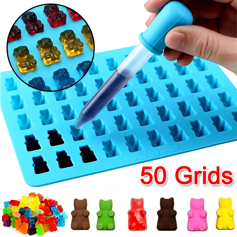 50 Grids Cartoon Animals Silicone Mold Cute Gummy Bear Chocolate Mould Jelly Sugar Candy Maker Ice Mold DIY Bakeware Tools 
50 Grids Cartoon Animals Silicone Mold Cute Gummy Bear Chocolate Mould Jelly Sugar Candy Maker Ice Mold DIY Bakeware Tools