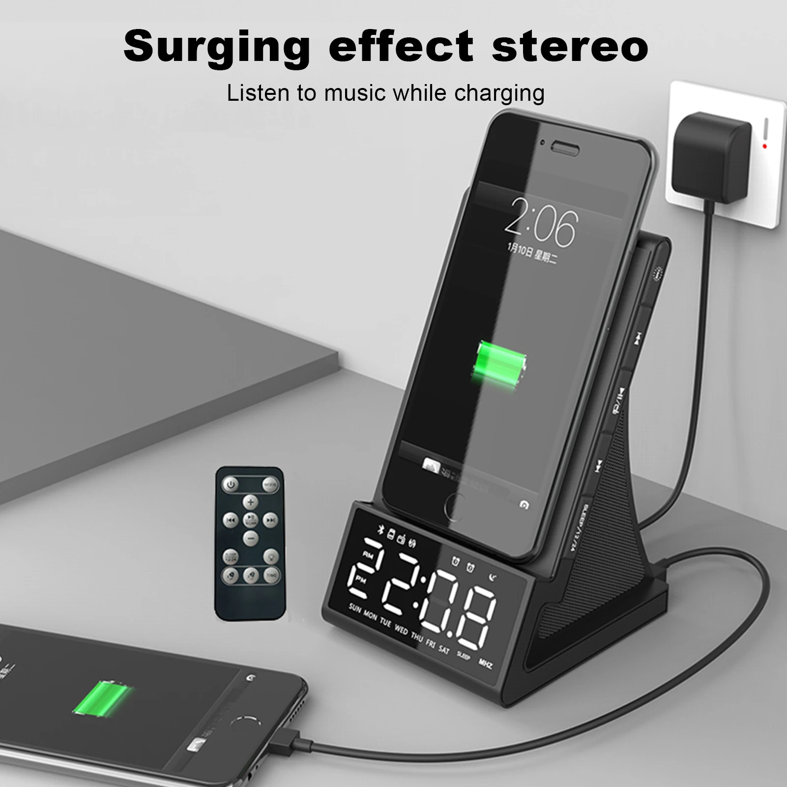 Wireless Charger Alarm Clock Bluetooth Speaker LED Smart Digital Clock Table Electronic Desktop Clocks Fm Radio USB Fast Charger
Wireless Charger Alarm Clock Bluetooth Speaker LED Smart Digital Clock Table Electronic Desktop Clocks Fm Radio USB Fast Charger