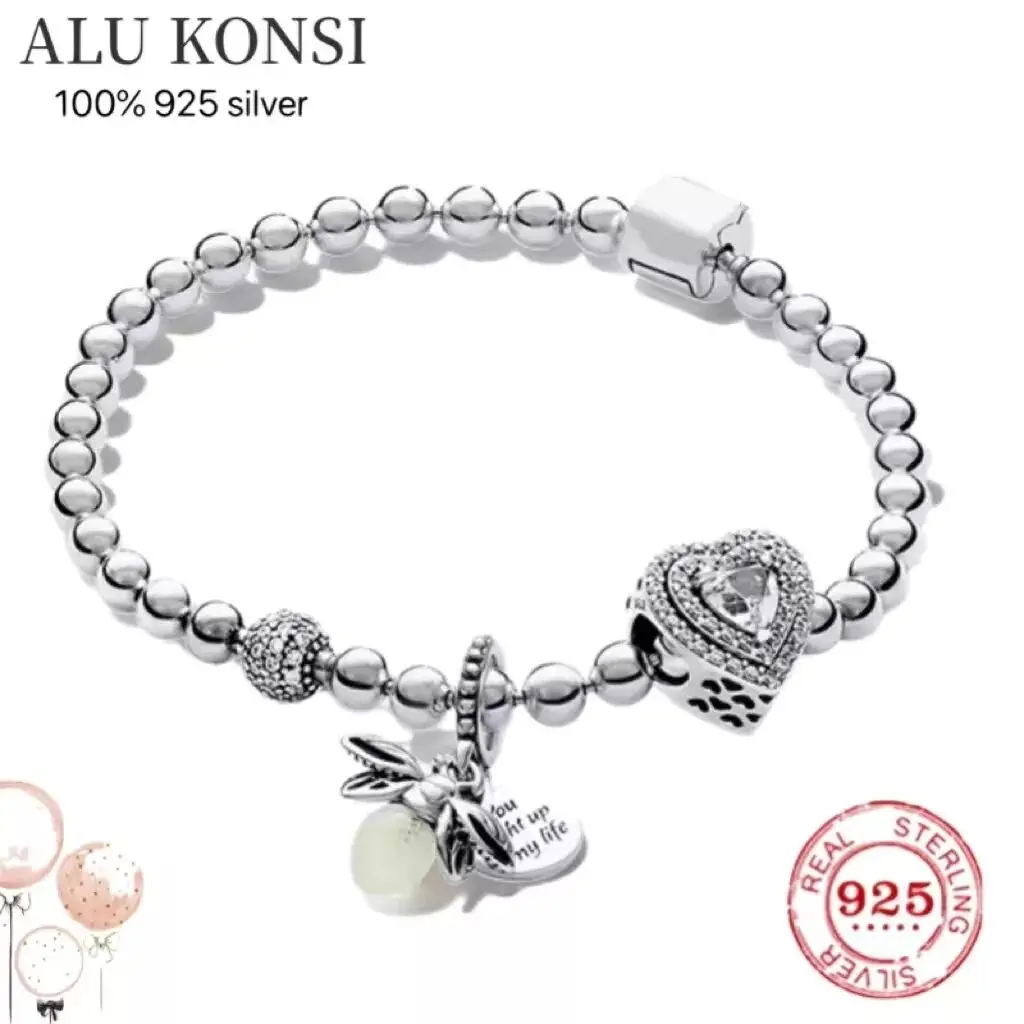 100%925 Sterling silver European Fashion Charm Beaded Bracelet DIY Bangle For Women Couples Lover Original Gift Jewelry
100%925 Sterling silver European Fashion Charm Beaded Bracelet DIY Bangle For Women Couples Lover Original Gift Jewelry