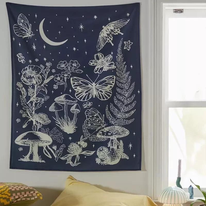 NEW IN Mushroom Butterfly Tapestry Wall Hanging Butterfly Floral Vintage Wall Tapestry Witchcraft Hippie Butterfuly Wall Carpet
NEW IN Mushroom Butterfly Tapestry Wall Hanging Butterfly Floral Vintage Wall Tapestry Witchcraft Hippie Butterfuly Wall Carpet
