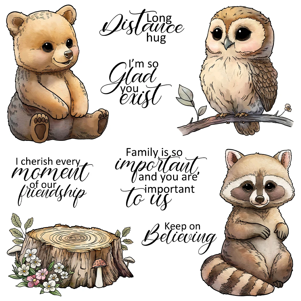 Mangocraft Cute Cartoon Owl Bear squirrel Clear Stamps DIY Scrapbooking Supplies Silicone Stamps For Card Making Album Crafts
Mangocraft Cute Cartoon Owl Bear squirrel Clear Stamps DIY Scrapbooking Supplies Silicone Stamps For Card Making Album Crafts