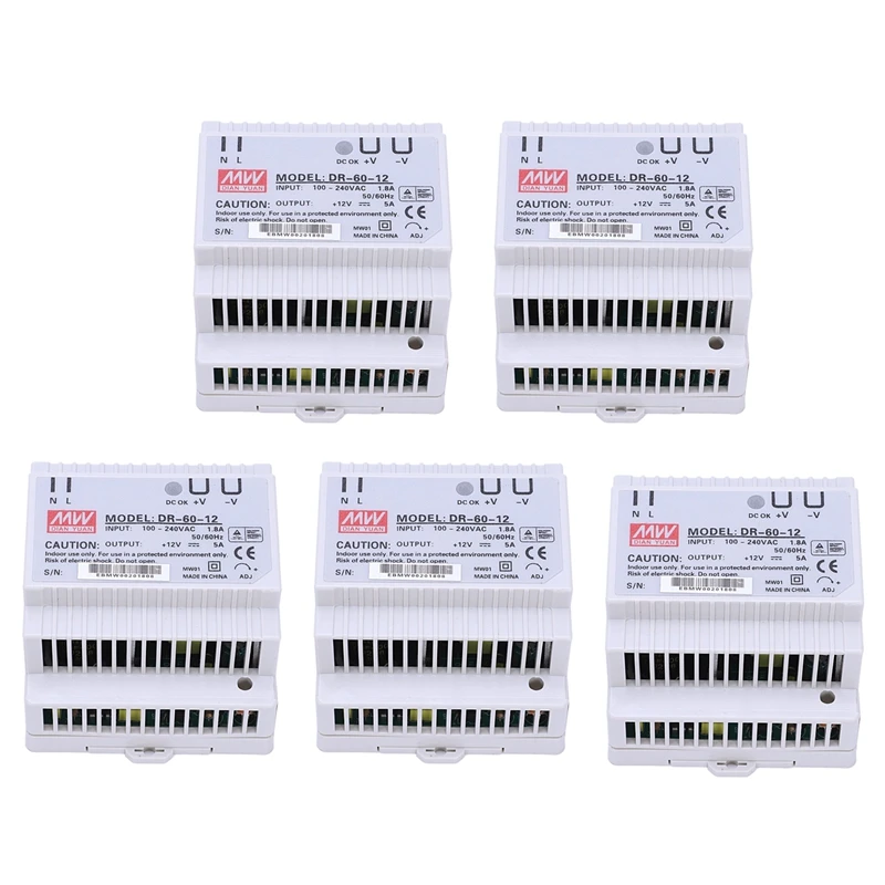 5X Din Rail Power Supply 60W 12V Ac Dc Converter Dr-60-12 Power Supply 12V 60W Good Quality
5X Din Rail Power Supply 60W 12V Ac Dc Converter Dr-60-12 Power Supply 12V 60W Good Quality