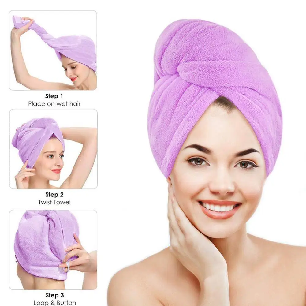 HMT 1PC New Microfiber Hair Fast Drying Dryer Towel Bath Wrap Hat Quick Cap Turban Dry Quick Drying Lady Household Bath Tool
HMT 1PC New Microfiber Hair Fast Drying Dryer Towel Bath Wrap Hat Quick Cap Turban Dry Quick Drying Lady Household Bath Tool