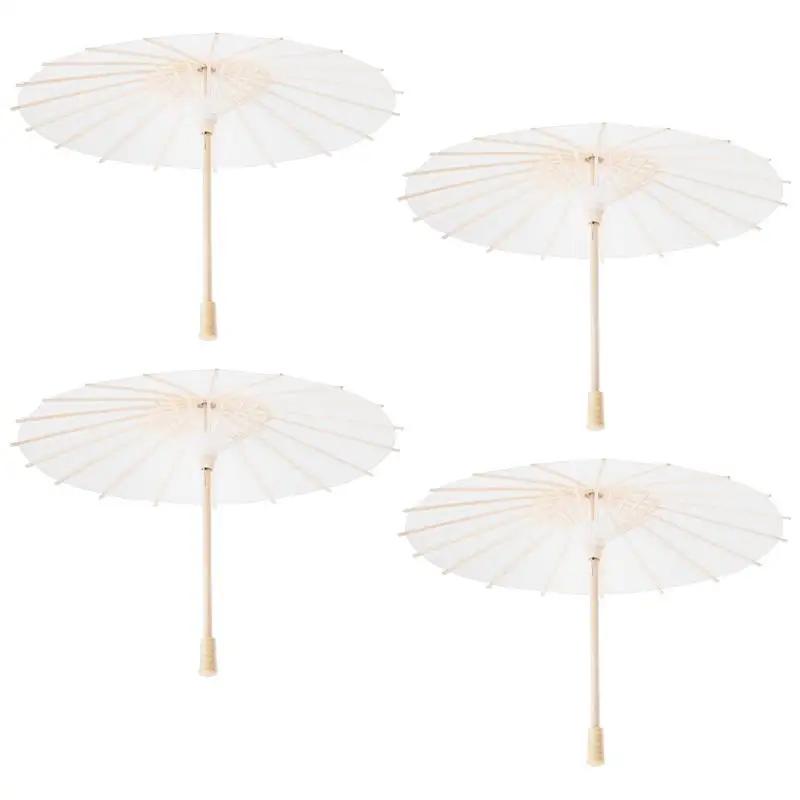 4pcs Chinese Japanese Paper Umbrella White Paper Parasol Umbrella Wedding Decoration Diameter 30cm Random Umbrella Handle Style
4pcs Chinese Japanese Paper Umbrella White Paper Parasol Umbrella Wedding Decoration Diameter 30cm Random Umbrella Handle Style