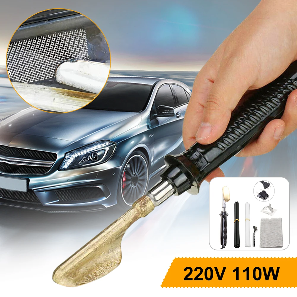 Car Bumper Repair Smoothing Tool Electric Soldering Iron With Plastic Handle Flat Tip 110W 220V Crack Welding Auto Repairing Kit
Car Bumper Repair Smoothing Tool Electric Soldering Iron With Plastic Handle Flat Tip 110W 220V Crack Welding Auto Repairing Kit