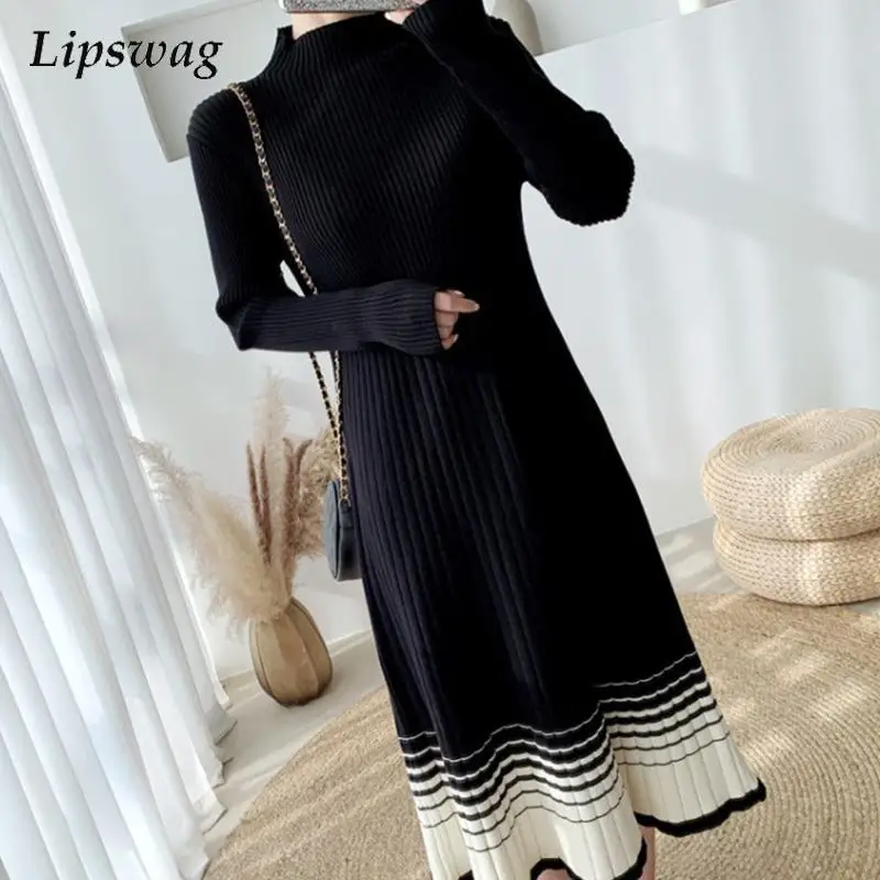 Autumn Winter Casual O-Neck knitting Party Dress Women Fashion Long Sleeve Ribbed Long Dress Lady Elegant Slim Dresses Vestido
Autumn Winter Casual O-Neck knitting Party Dress Women Fashion Long Sleeve Ribbed Long Dress Lady Elegant Slim Dresses Vestido