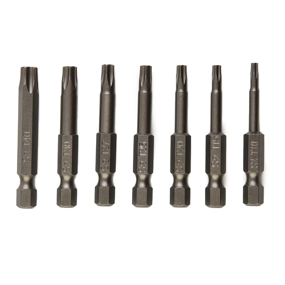 7Pcs 50mm 1/4\ Hex Shank Screwdriver Bit Five-point Magnetic Torx Screwdriver Bits T10/15/20/25/27/30/40 Nutdrivers Tools
7Pcs 50mm 1/4\ Hex Shank Screwdriver Bit Five-point Magnetic Torx Screwdriver Bits T10/15/20/25/27/30/40 Nutdrivers Tools