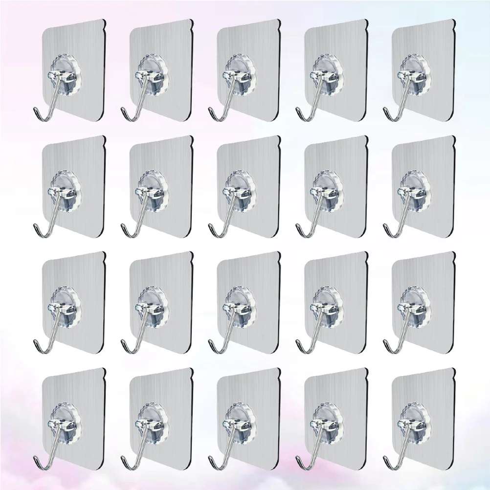 20 Pcs Sticky Hangers Coat Mounted Hooks Clothes Ceiling Adhesive Picture
20 Pcs Sticky Hangers Coat Mounted Hooks Clothes Ceiling Adhesive Picture