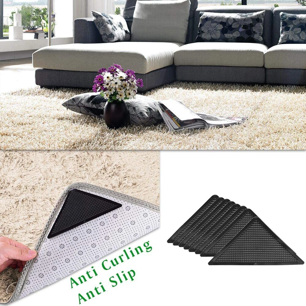 8 PCS Triangle Area Rug Gripper Pad Non Slip Anti Curling Carpet Mat Tape Self Adhesive Reusable Wood Floor Stickers
8 PCS Triangle Area Rug Gripper Pad Non Slip Anti Curling Carpet Mat Tape Self Adhesive Reusable Wood Floor Stickers